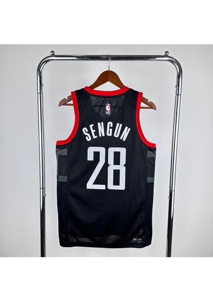 Houston Rockets 2025 Alperen Şengün Basketbol Siyah Forması modelleri