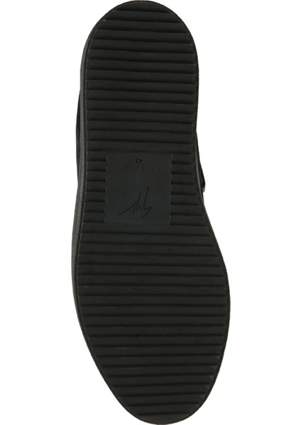 Siyah Erkek Deri Sneaker