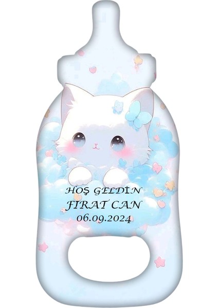 Yeni Doğan Bebek Için Özel Tasarlanabilen Biberon Temalı Magnet Açacak MG0032