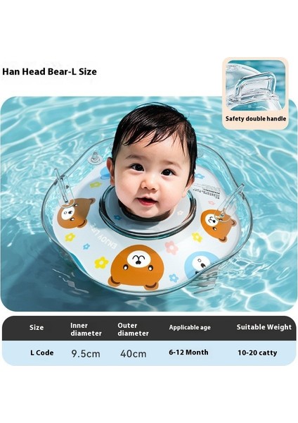 Bebek Yüzme Halkası Kol Çemberi Yenidoğan Küçük Çocuklar Boyun Çemberi Çift Katmanlı Kalınlaşma Boğulma Önleyici 0-12 Ay Çocuk Bebek Yaka (Yurt Dışından)
