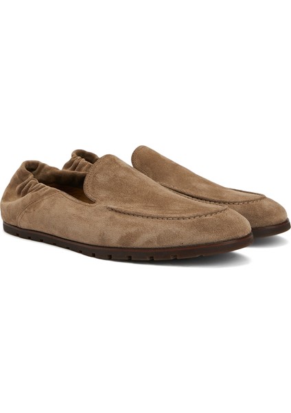 Kahverengi Erkek Süet Loafer