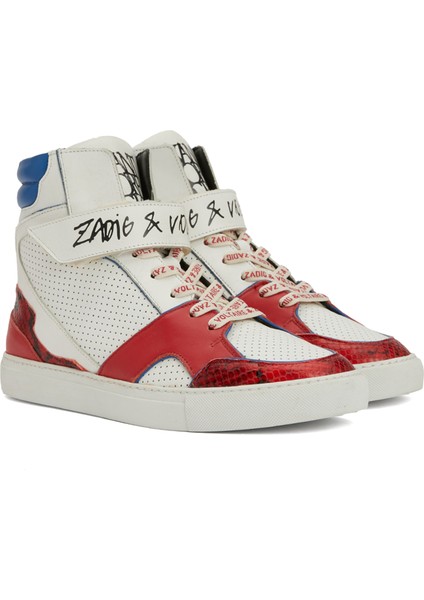 Beyaz Logo Detaylı Erkek Deri Sneaker fiyatları