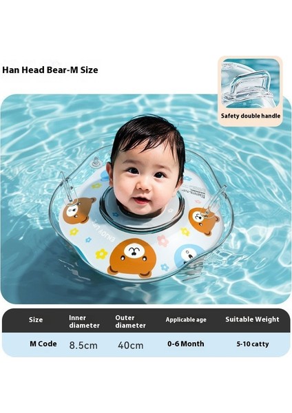 Bebek Yüzme Halkası Kol Çemberi Yenidoğan Küçük Çocuklar Boyun Çemberi Çift Katmanlı Kalınlaşma Boğulma Önleyici 0-12 Ay Çocuk Bebek Yaka (Yurt Dışından)