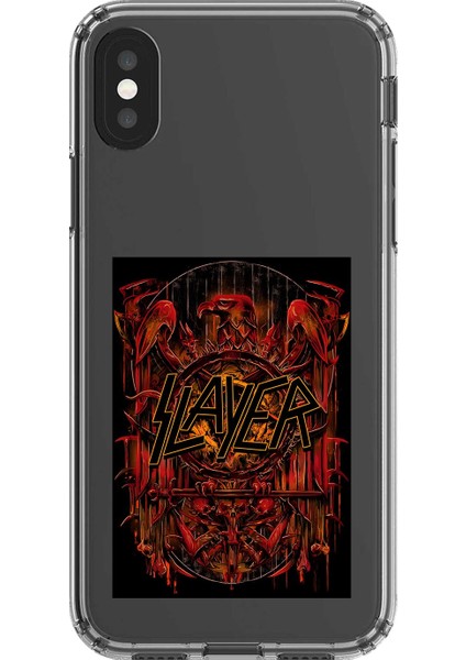 iPhone x Uyumlu Şeffaf Kılıf Slayer Tasarımlı
