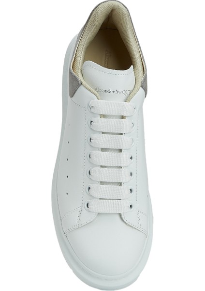 Oversized Beyaz Erkek Deri Sneaker fırsatları