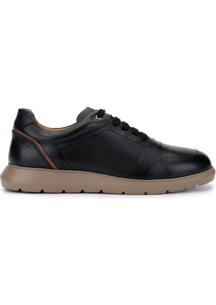 Erkek Hakiki Deri Siyah Sneakers & Spor Ayakkabı 1093 1198 Erk Ayk Y25 Sıyah Nappa Dr