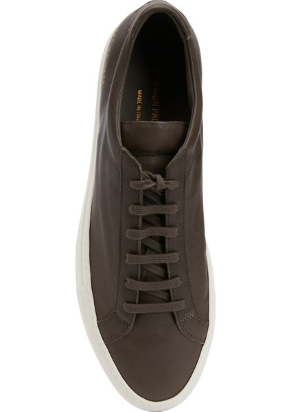 Koyu Gri Erkek Deri Sneaker