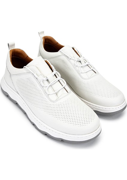 Erkek Hakiki Deri Beyaz Casual Ayakkabı 1092 3108 Erk Ayk Y25 Beyaz fiyatları