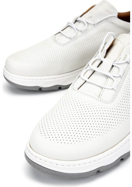 Erkek Hakiki Deri Beyaz Casual Ayakkabı 1092 3108 Erk Ayk Y25 Beyaz fırsatları
