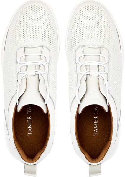 Erkek Hakiki Deri Beyaz Casual Ayakkabı 1092 3108 Erk Ayk Y25 Beyaz indirimleri