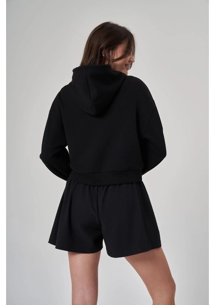 Kadın Fermuarlı Siyah Sweatshirt 1529109-SİYAH modelleri