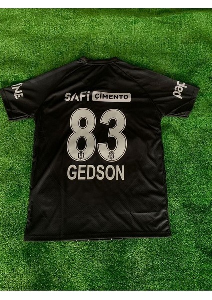 2024/25 Beşikt Ş'- Gedson' Fernandes' 83 Deplasman Siyah Forması Spor T-Shirt
