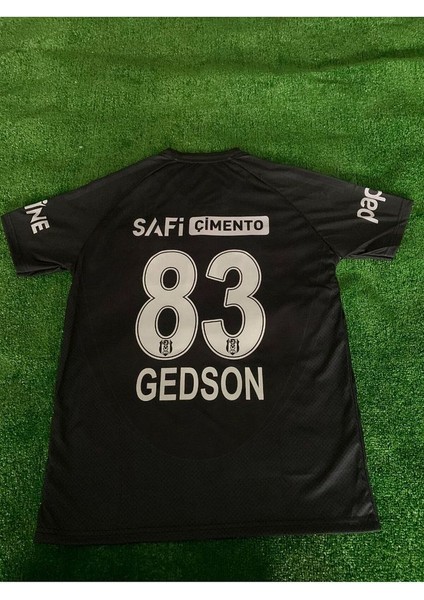 2024/25 Beşikt Ş'- Gedson' Fernandes' 83 Deplasman Siyah Forması Spor T-Shirt modelleri