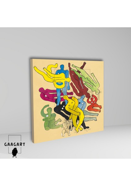 Kare Kanvas Tablo Ünlü Eserler Fernand Léger-Étude Pour ‘les Plongeurs’ (1941) fiyatları