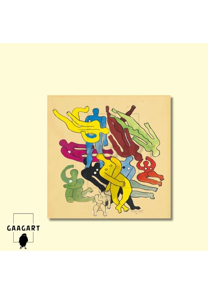 Kare Kanvas Tablo Ünlü Eserler Fernand Léger-Étude Pour ‘les Plongeurs’ (1941) modelleri