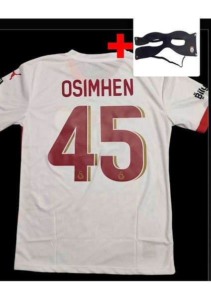 Galatâsarây.45/v̲i̲c̲t̲o̲r̲.̲o̲s̲i̲m̲h̲e̲n̲ ./ 2024/25 Deplasman Beyaz Forma 5-Yıldız Maske Hediyeli