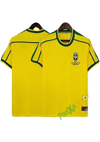 Nostalji Brezilya 1998 Dünya Kupası Finali Iç Saha Retro Forması