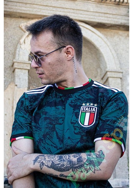 2023 Italya Yeşil Michelangelo Temalı Özel Üretim Maç Forması