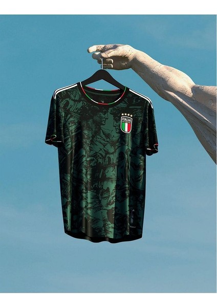 2023 Italya Yeşil Michelangelo Temalı Özel Üretim Maç Forması fiyatları