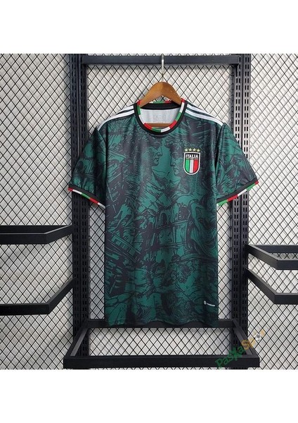2023 Italya Yeşil Michelangelo Temalı Özel Üretim Maç Forması modelleri
