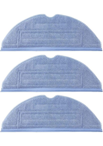 Açık Mavi 3'lü Mop Paspas Seti Roborock S8/s8+ Robot Süpürge Için