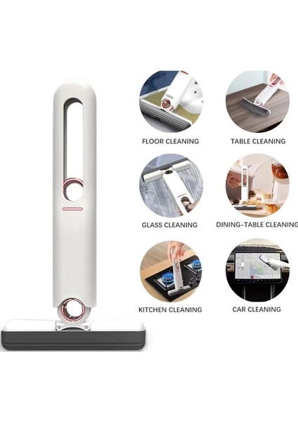 Kompakt Mini Mop, Tek Dokunuşla Kendinden Sıkmalı Temizlik Paspası indirimleri