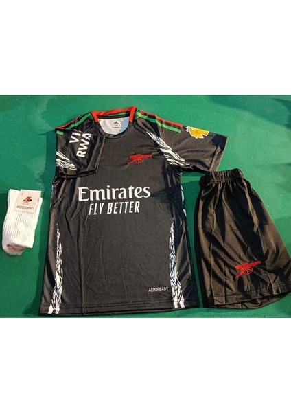 Arsenal #19 Trossard Yeni Çocuk Forması 3lü Set Forma+Şort+Çorap Siyah fiyatları