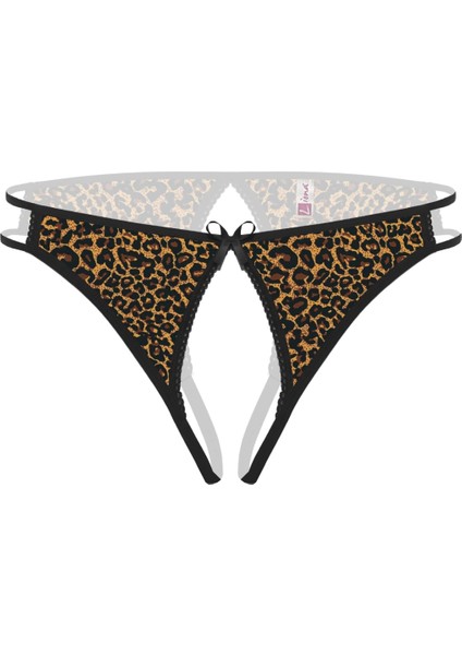 Miraxx Ağı Açık Leopar Desenli Büyük Beden Külot