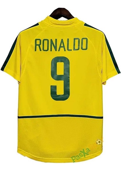 Nostalji Brezilya 2002 Dünya Kupası Finali Ronaldo Iç Saha Retro Forması