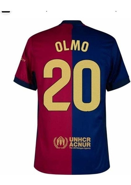 Barcelona.1 Bordo #20 Dani Olmo 2024/25 Çocuk Forma Takımı 3lü Set