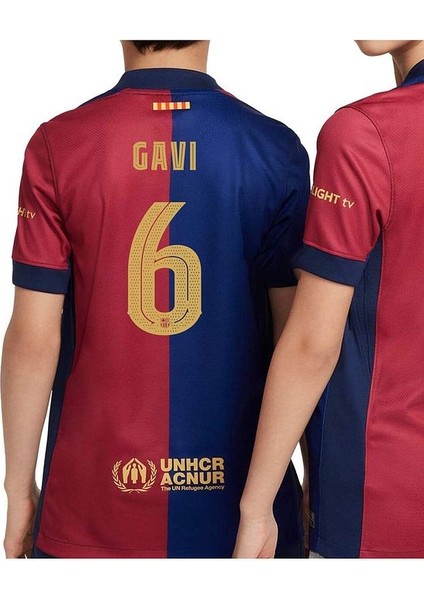 Barcelona 2024-25 Yeni Sezon #6 Gavi Yetişkin Iç Saha Forması Parçalı