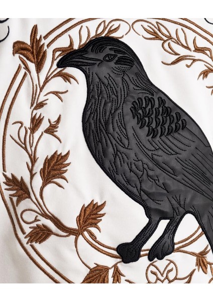 Erkek Kısa Kol Crows Do Not Forget Oversize Ekru fırsatları