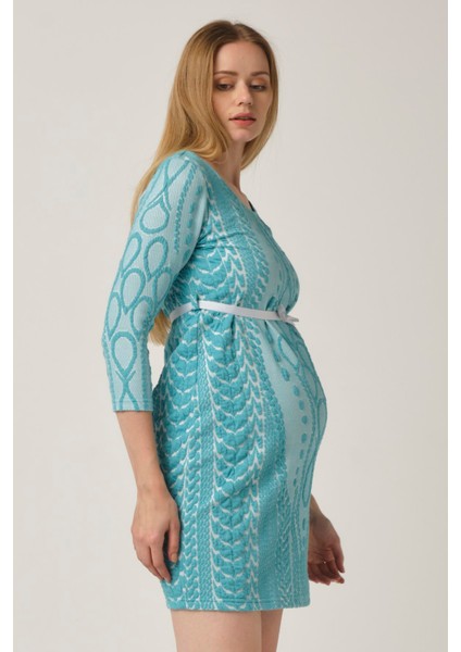 Hamile Desenli Mini Elbise Yeşil fırsatları