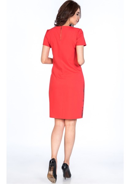 Hamile Desenli Kısa Kollu Elbise Narçiçeği modelleri