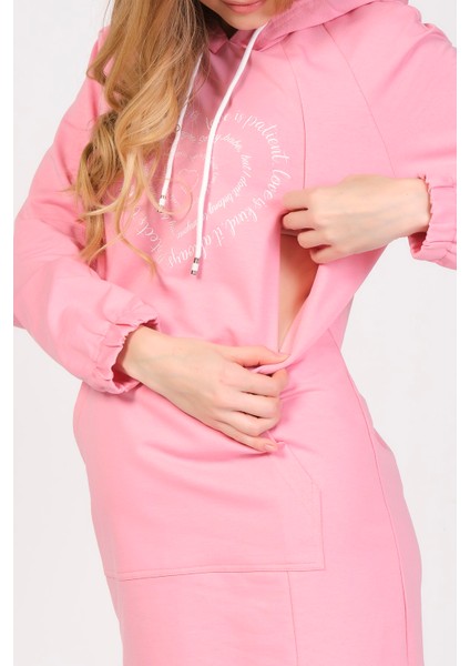Hamile Hoodie Elbise Pembe fiyatları