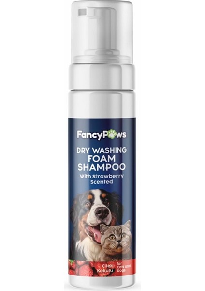 Dry Washing Foam Shampoo Çilek Kokulu 200ML