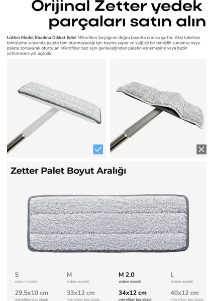 Tablet Mop Yedek Bez Mikrofiber Mop Bezi - Medium V2 1 Adet
