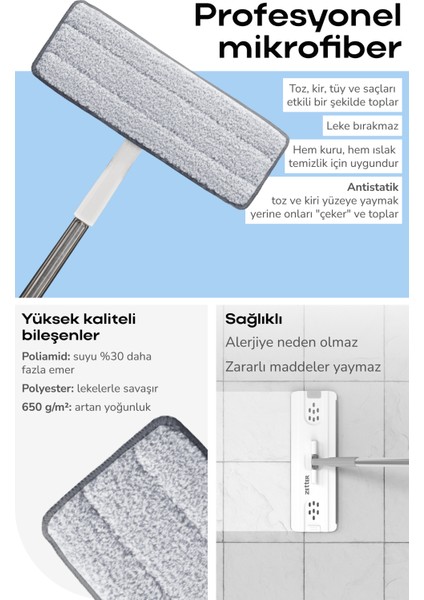 Tablet Mop Yedek Bez Mikrofiber Mop Bezi - Medium V2 1 Adet