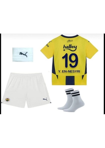 Fenerbãhçe//èn-Nèsyri Sar/lacivert 24/25 Yeni Sezon Çocuk Forması 4'lü Seti