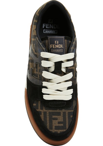 Match Siyah Erkek Deri Sneaker