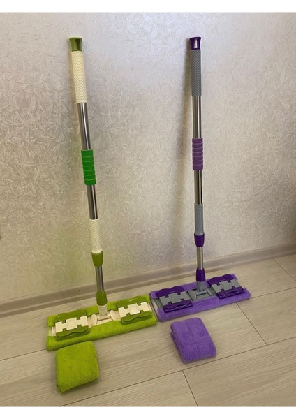 Yedek Bezli Mikrofiber Yer ve Duvar Yüzeyi Temizlik Mopu