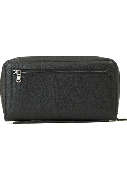 Siyah Erkek Deri Clutch
