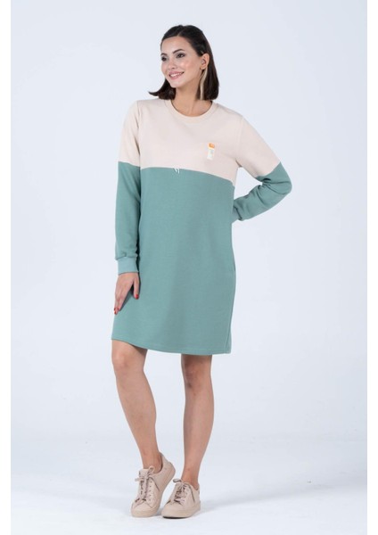 Hamile Blok Renk Sweat Elbise Çağla fiyatları