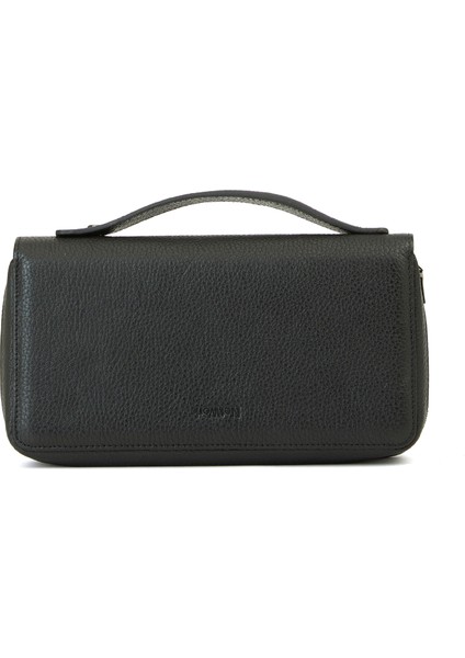 Siyah Erkek Deri Clutch