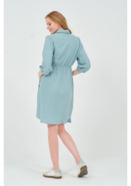 Hamile Fakir Kol Beli Bağcıklı Ara Boy Elbise Mintyeşili fırsatları