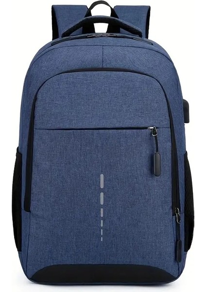 Erkekler Hırsızlığı Torbası Dizüstü Bilgisayar Sırt Çantası, Seyahat Için Büyük Kapasiteli Iş Çantası, USB Şarj Sırt Çantası Öğrenci Koyu: Siyah (Yurt Dışından)