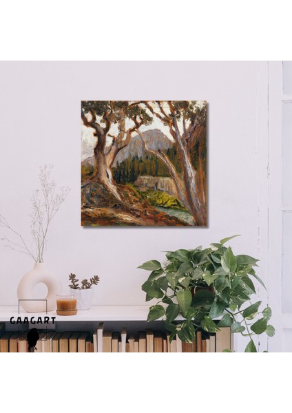 Kare Kanvas Tablo Ünlü Eserler Grant Wood-Long’s Peak From Loch Vale, Estes Park