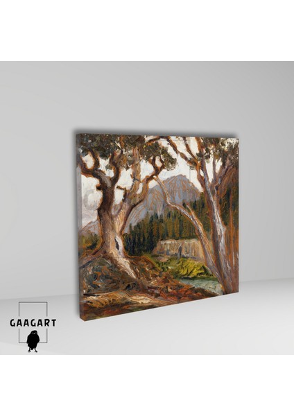 Kare Kanvas Tablo Ünlü Eserler Grant Wood-Long’s Peak From Loch Vale, Estes Park fiyatları