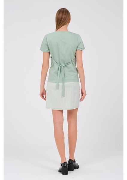 Hamile Kısa Kollu Mini Elbise Fıstık Yeşili fırsatları