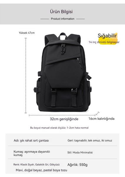 Gündelik ve Çok Yönlü Çanta, Yeni Trend Moda Sırt Çantası, Ortaokul ve Lise Öğrencileri Için Okul Çantası (Yurt Dışından) fırsatları